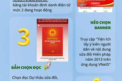 Hướng dẫn thực hiện góp ý sửa đổi, bổ sung một số điều của Hiến pháp trên VNeID